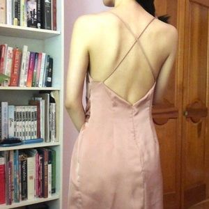 Strappy pink midi dress